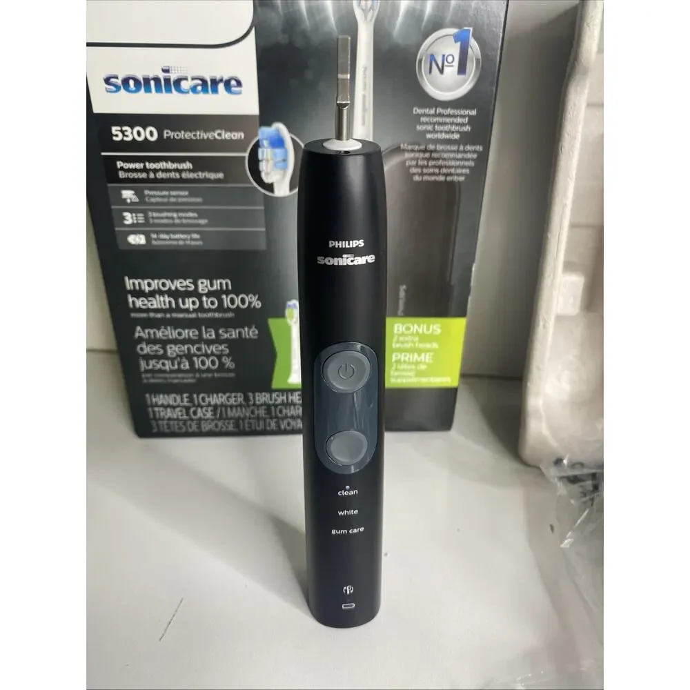 Philips Sonicare ProtectiveClean 5300 Rechargeable Electric Toothbrush, Black